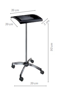 CARRITO AUXILIAR NEGRO 39X39X90 - EUROSTIL