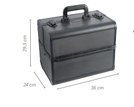 MALETA PVC ALUMINIO NEGRA 36 X 24 X 29,5 - EUROSTIL