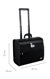 MALETIN TROLLEY NEGRO 42X20X35                