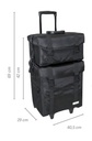 MALETA DOBLE NYLON NEGRA 40,5X29X42CM - EUROSTIL