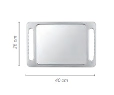 ESPEJO ASAS GRANDE PLATEADO 40X26 CM.         