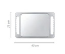 ESPEJO ASAS GRANDE PLATEADO 40X26 CM.         