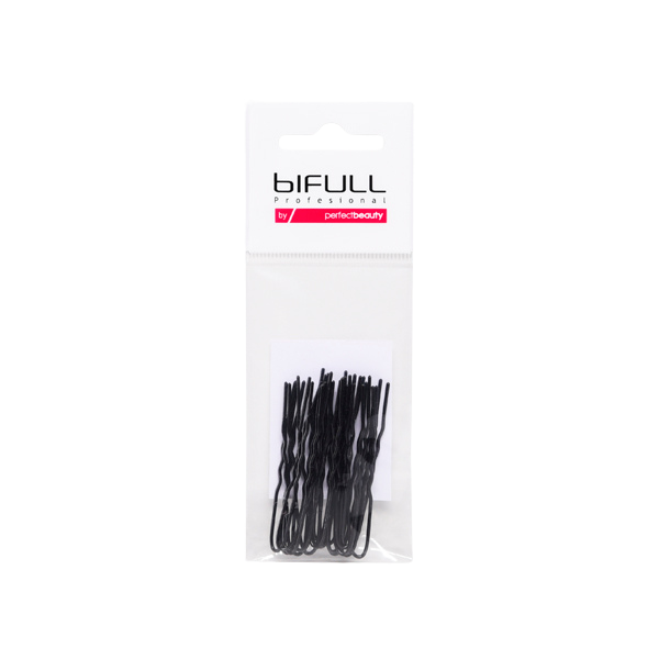 BOLSA 20UD HORQUILLAS INVISIBLES NEGRAS 55MM - BIFULL