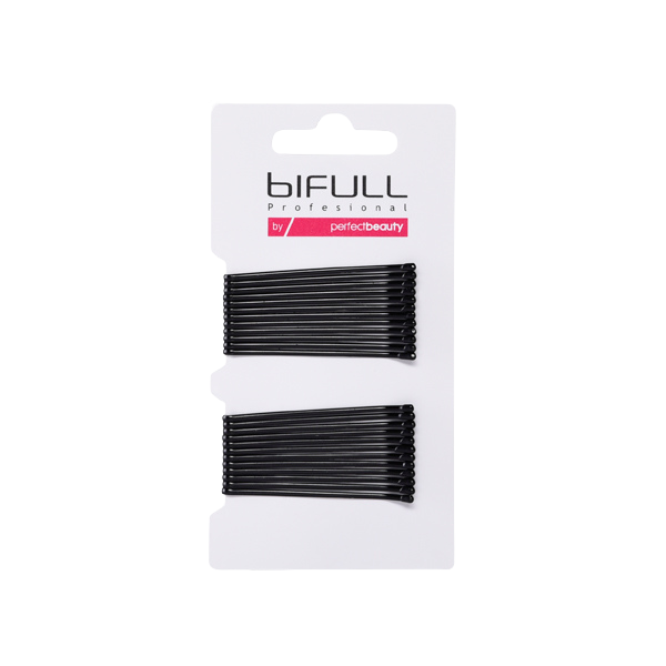 CARTÓN 24UD HORQUILLAS CLIP PLANO NEGRAS 51MM - BIFULL