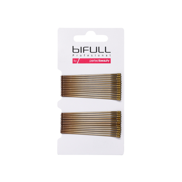 CARTÓN 24UD HORQUILLAS CLIP PLANO BRONCE 59MM - BIFULL