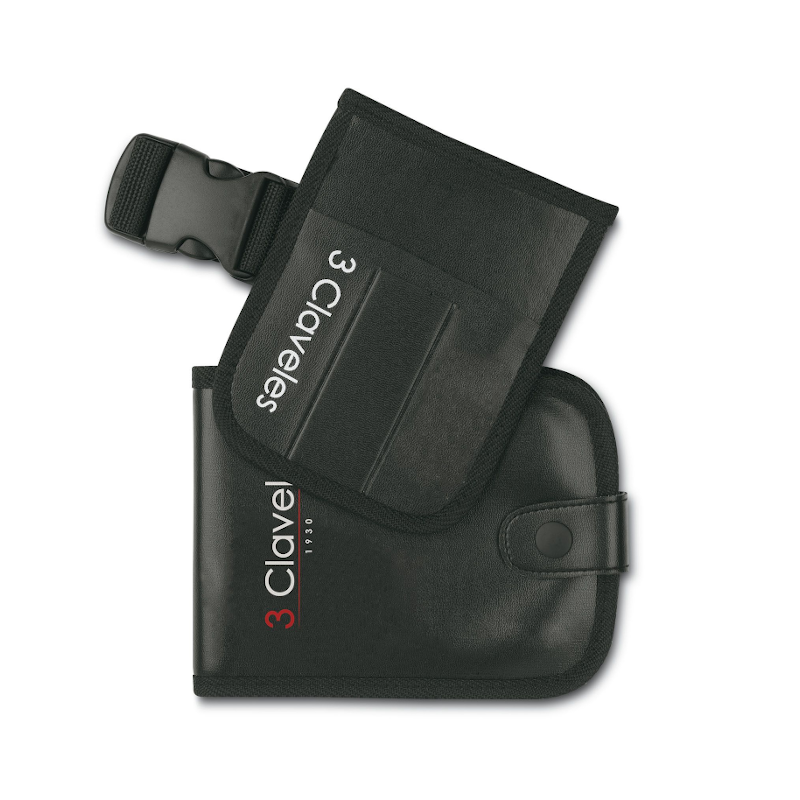 ESTUCHE PELUQUERIA NEGRO - 3 CLAVELES