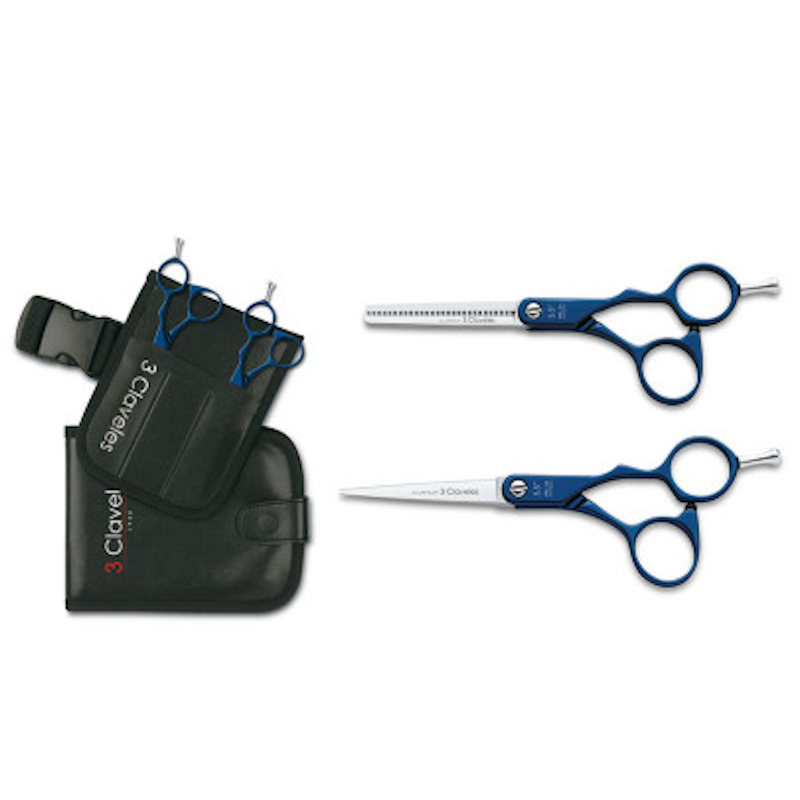 KIT PELUQUERÍA DUR AZUL 5.5" - 3 CLAVELES