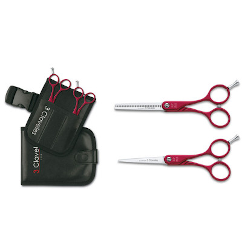 KIT PELUQUERÍA DUR ROJA 5.5" - 3 CLAVELES
