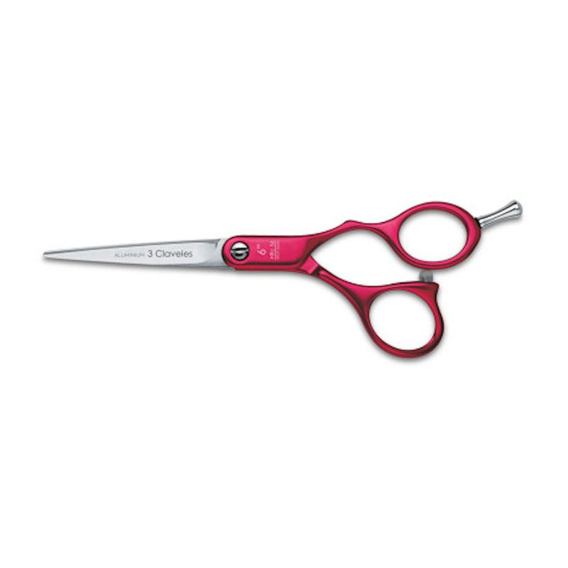 TIJERA DURALUMINIO ROJA 6" D - 3 CLAVELES