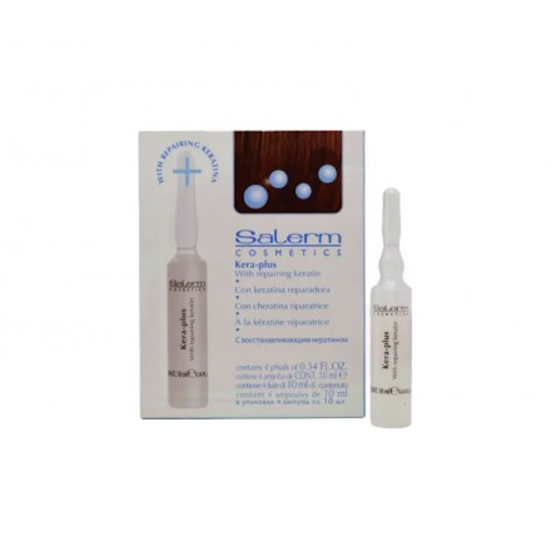 TRATAMIENTO PRO-QUERATINA TÉRMICA KERAPLUS 4X13ML - SALERM