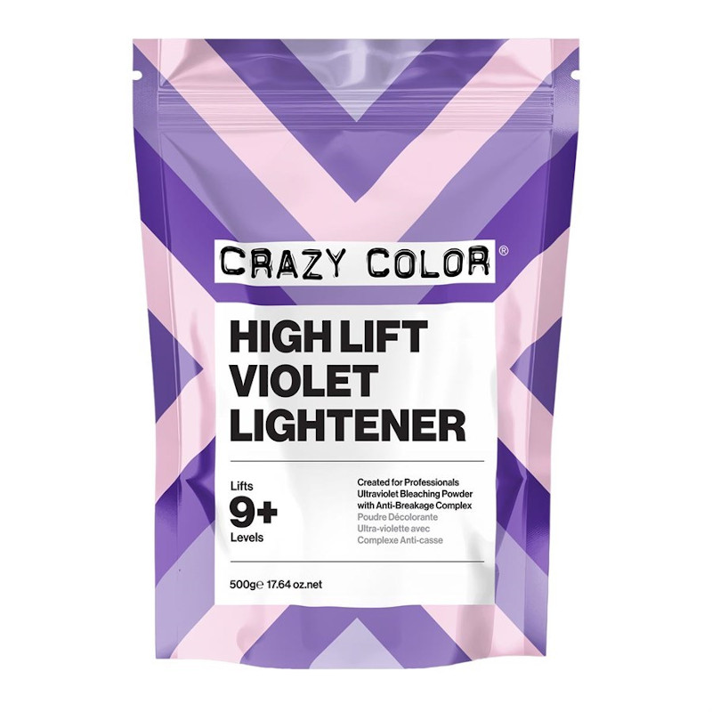POLVO DECOLORANTE HIGH LIFT VIOLET 9 TONOS 500GR - CRAZY COLOR
