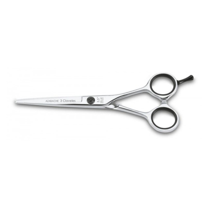 TIJERA 5.5" FILO NAVAJA AZABACHE - 3 CLAVELES