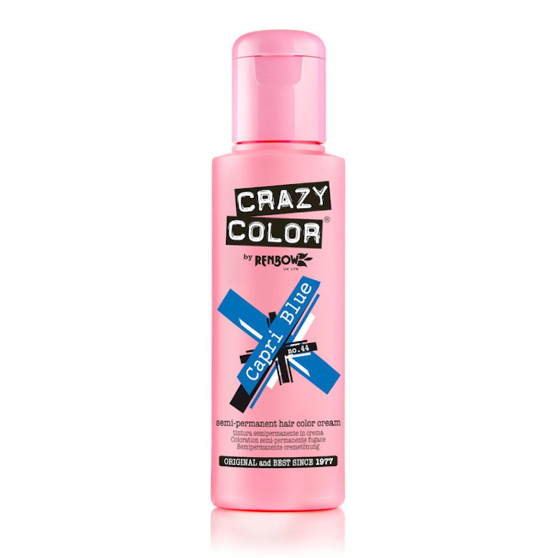 TINTE SEMIPERMANENTE Nº44 CAPRI BLUE 100ml - CRAZY COLOR