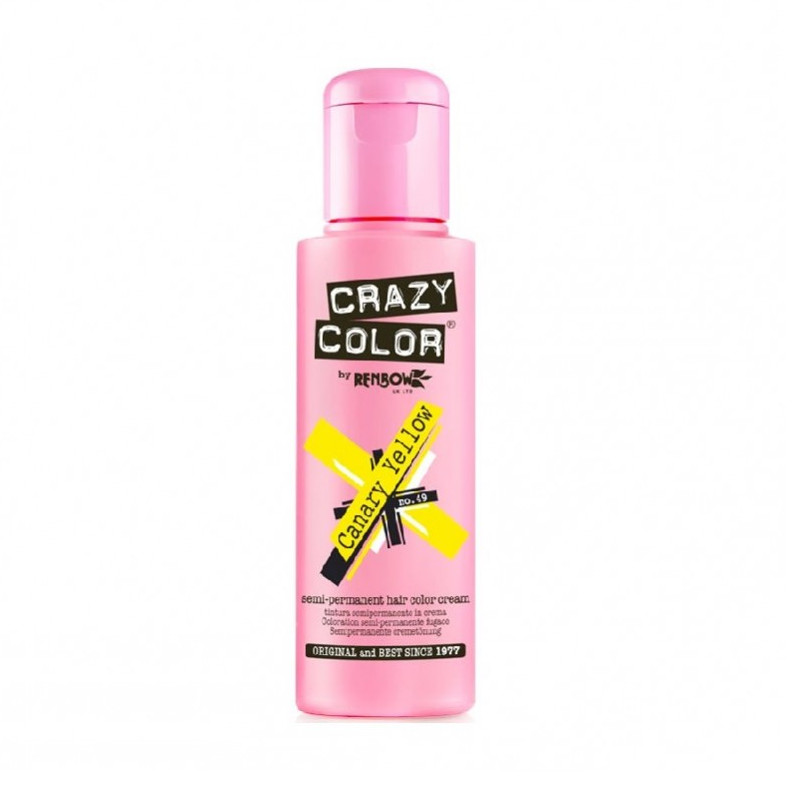 TINTE SEMIPERMANENTE Nº49 CANARY YELLOW 100ml - CRAZY COLOR
