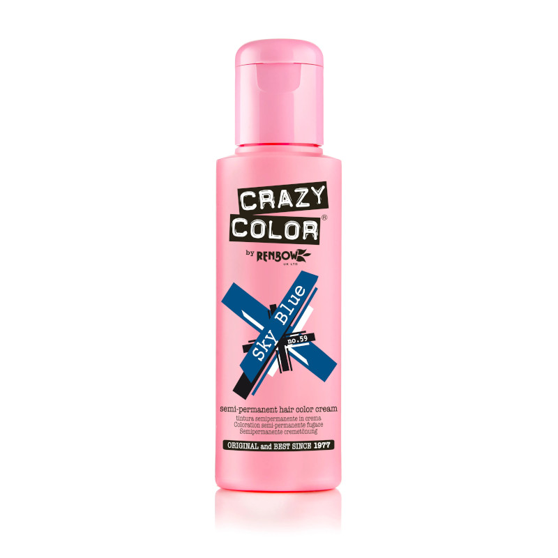 TINTE SEMIPERMANENTE Nº59 SKY BLUE 100ml - CRAZY COLOR