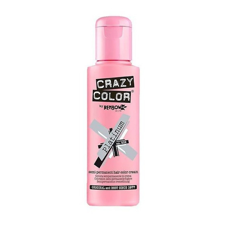 TINTE SEMIPERMANENTE Nº28 PLATINUM 100ml - CRAZY COLOR