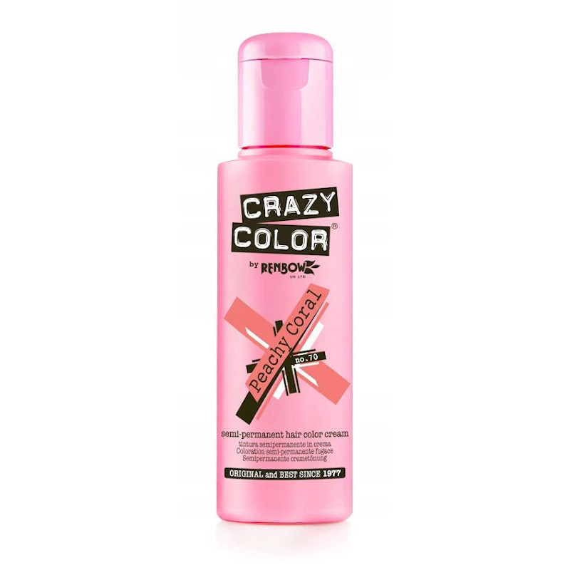 TINTE SEMIPERMANENTE Nº70 PEACHY CORAL 100ml - CRAZY COLOR