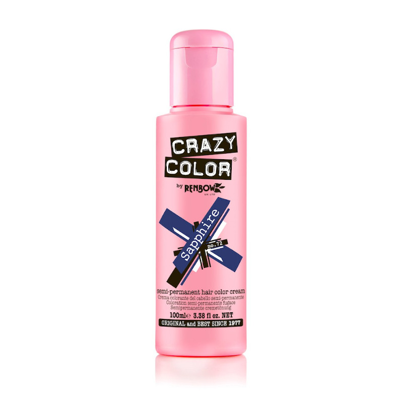 TINTE SEMIPERMANENTE Nº72 SAPPHIRE 100ml - CRAZY COLOR