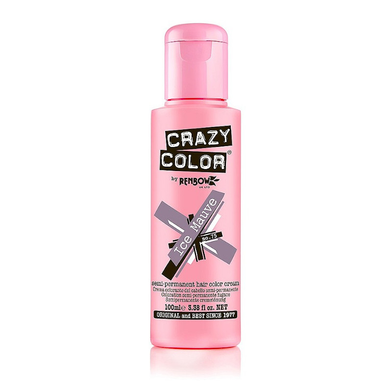 TINTE SEMIPERMANENTE Nº75 ICE MAUVE 100ml - CRAZY COLOR
