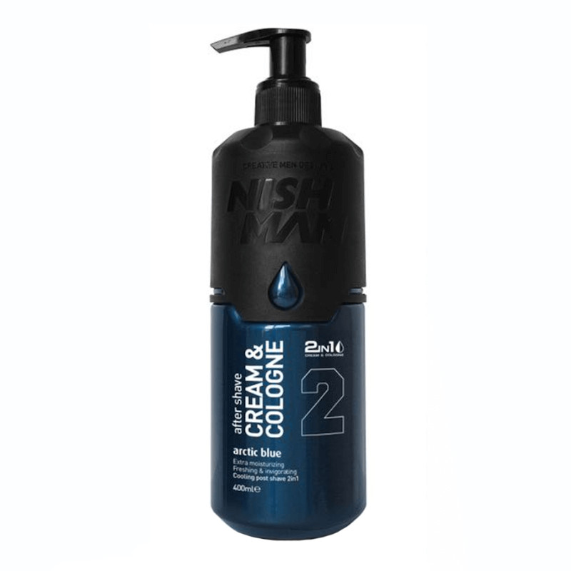 AFTER SHAVE CREAM & COLOGNE ARTIC BLUE 400ml - NISHMAN