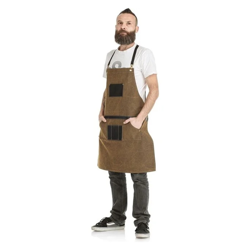 DELANTAL BARBERO HIDALGO RUST - XANITALIA