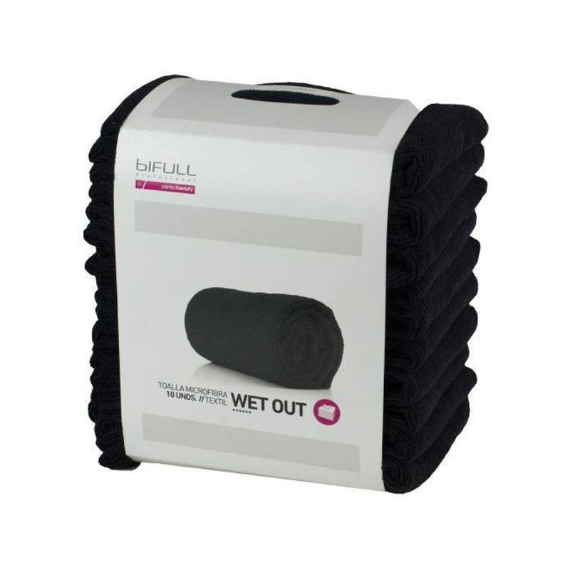 10 TOALLAS MICROFIBRA WET OUT NEGRA - BIFULL