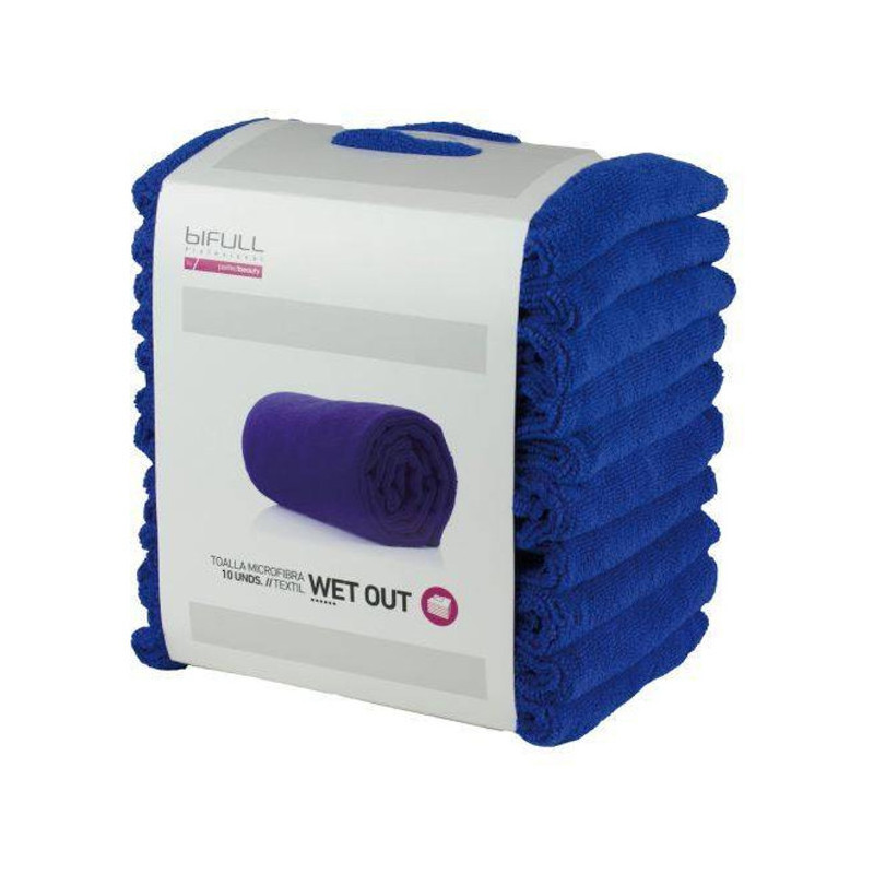 10 TOALLAS MICROFIBRA WET OUT AZUL - BIFULL