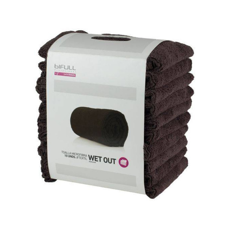 10 TOALLAS MICROFIBRA WET OUT MARRÓN - BIFULL