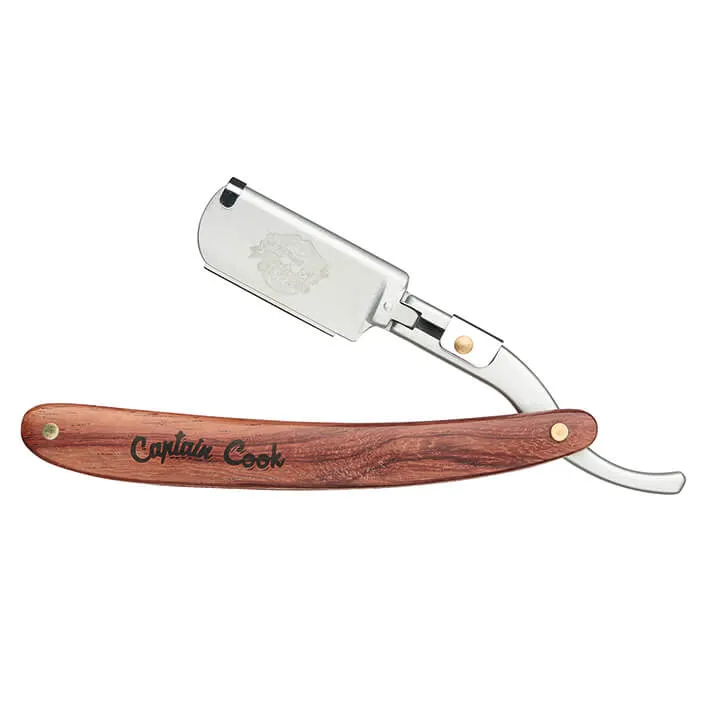 [04894] NAVAJA AFEITAR MANGO MADERA - CAPTAIN COOK