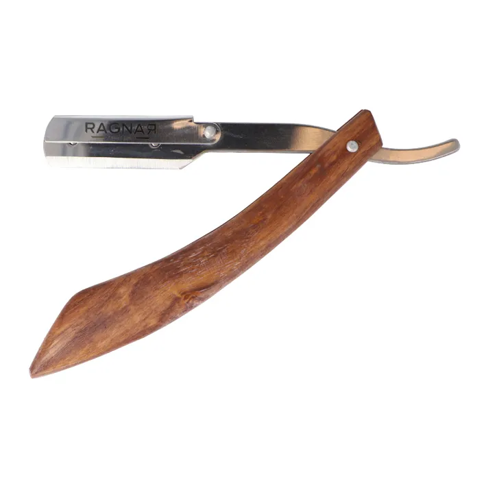[04930] NAVAJA RASURADO MANGO MADERA - BARBER LINE