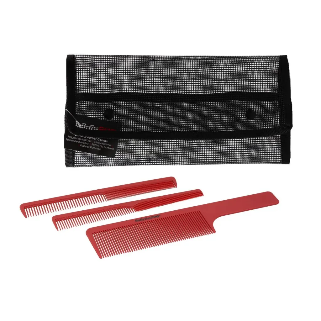 SET DE 3 PEINES ROJOS - BABYLISS PRO