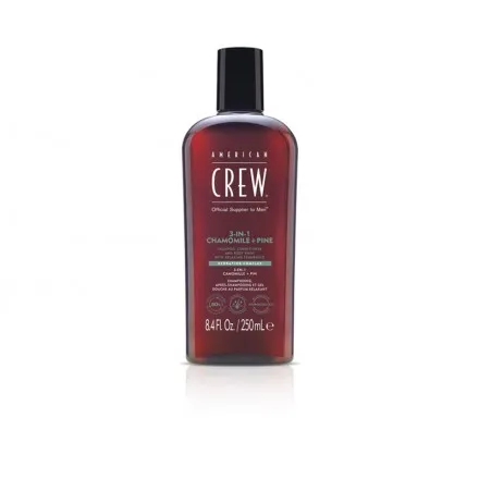 [40919] 3-IN-1CHAMOMILE+PINE 250ML-AMERICAN CREW