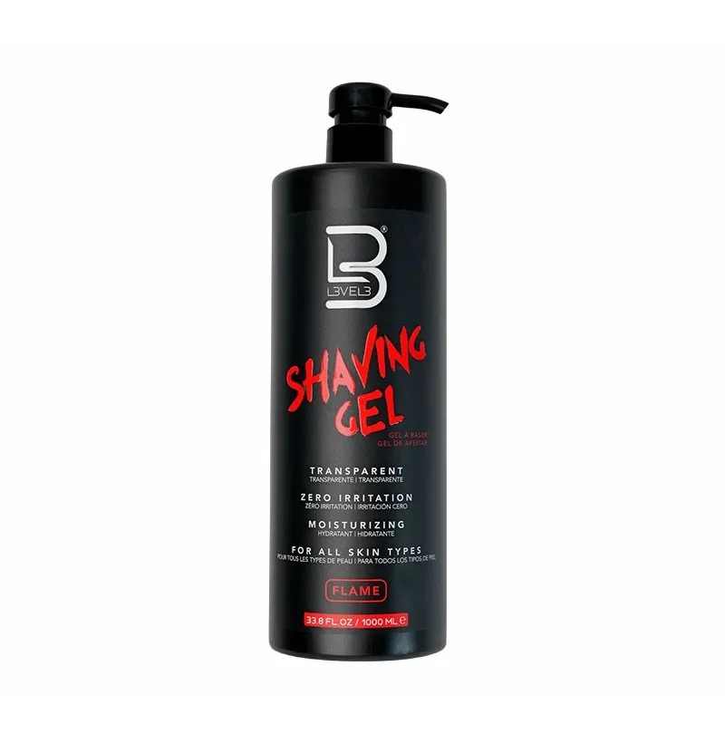CLEAR SHAVING GEL FLAME 1000ML - L3VEL3