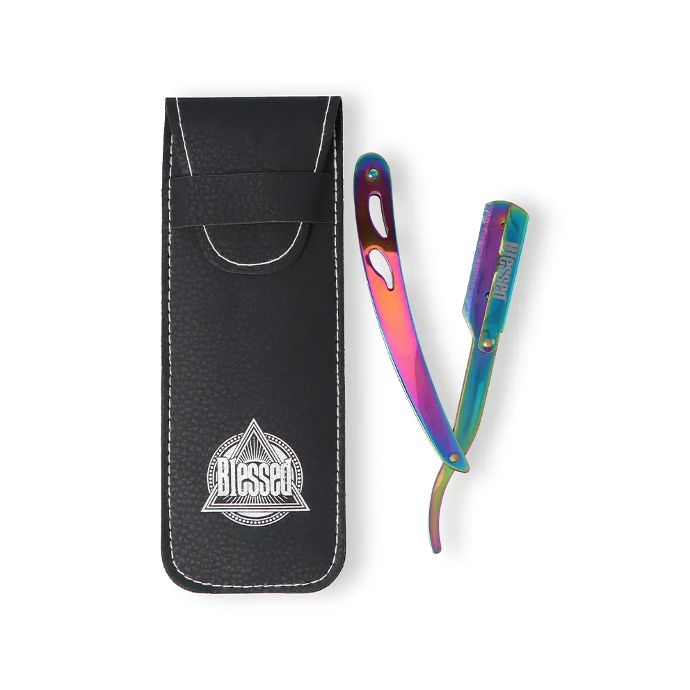 [09171/99] NAVAJA DE MARIPOSA MANGO METAL CAMALEON - BLESSED