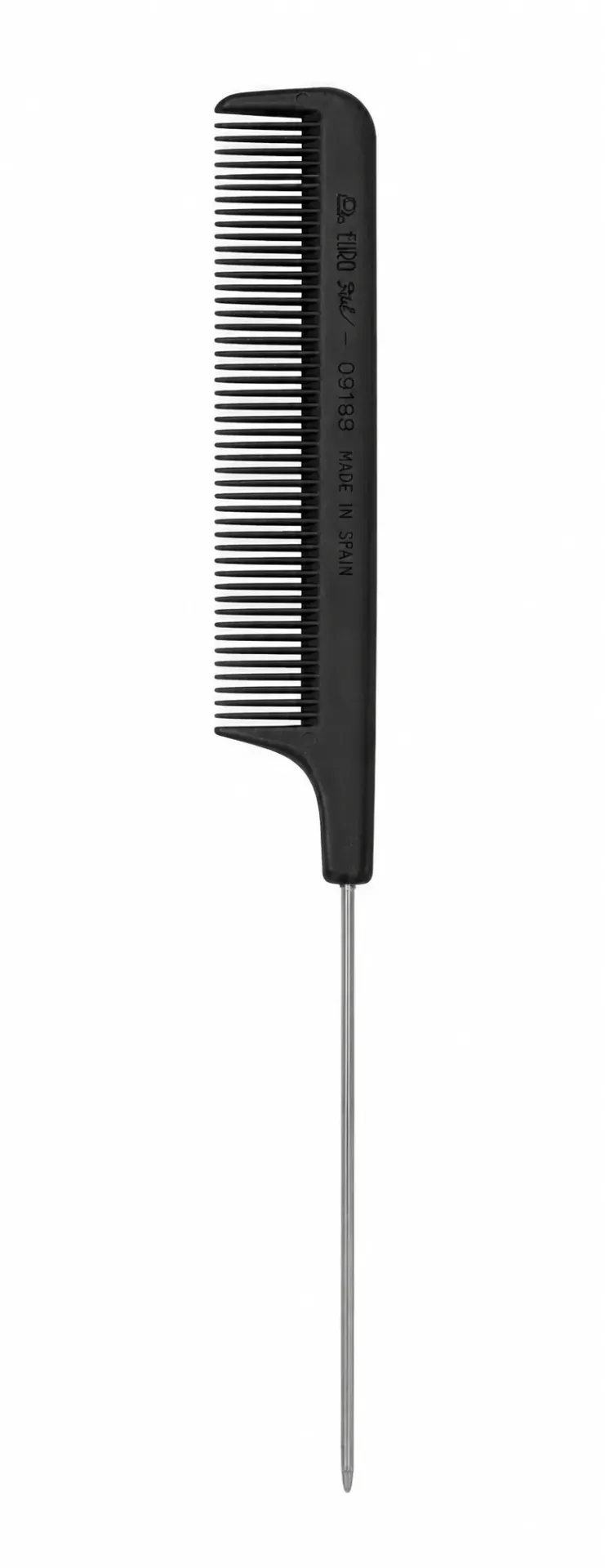 [09189] PEINE PUA METAL PROFESIONAL.223 MM.CARBONO - EUROSTIL