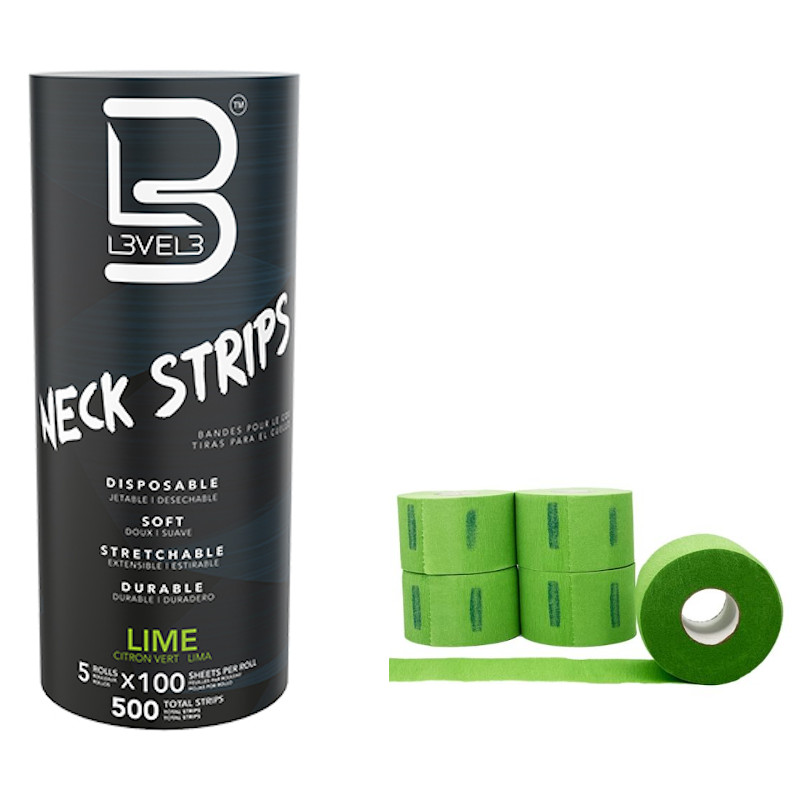 5 ROLLOS PAPEL CUELLO VERDE LIMA - L3VEL3