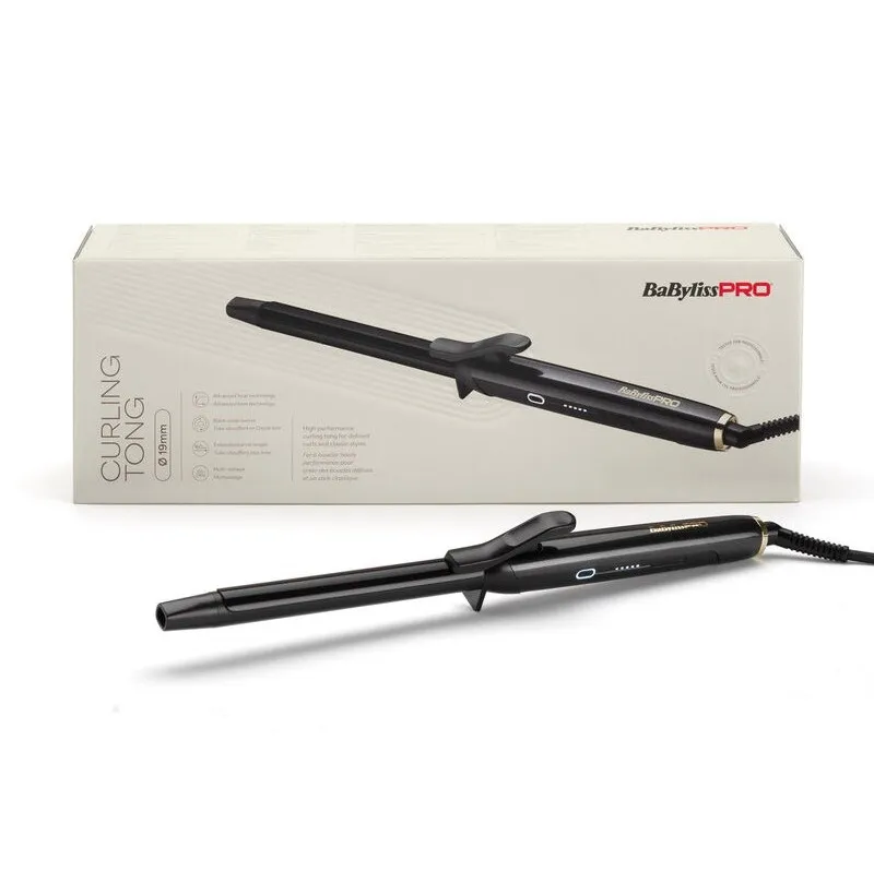 [47655] TENACILLA BLACK OXYDE ALTO RENDIMIENTO 19MM - BABYLISSPRO