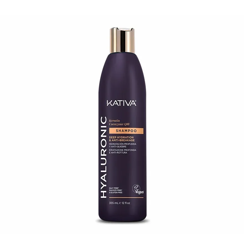 [47547] CHAMPÚ ÁCIDO HIALURÓNICO, KERATINA Y Q10 500 ML - KATIVA