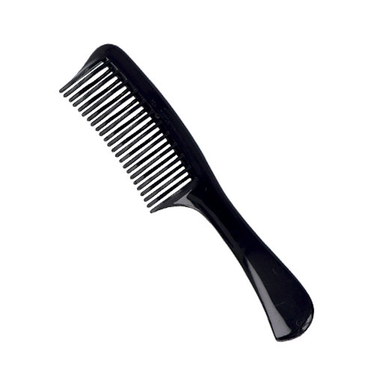 PEINE ESCARPIDOR PÚA CURVADA GRANDE 16CM NEGRO - EUROSTIL