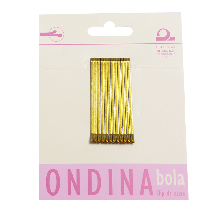 CARTON 12 CLIPS BOLA BRONCE 50MM - ONDINA