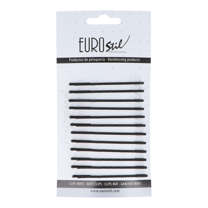 CARTON 12 CLIPS MATE ONDULADOS NEGROS 65MM - EUROSTIL