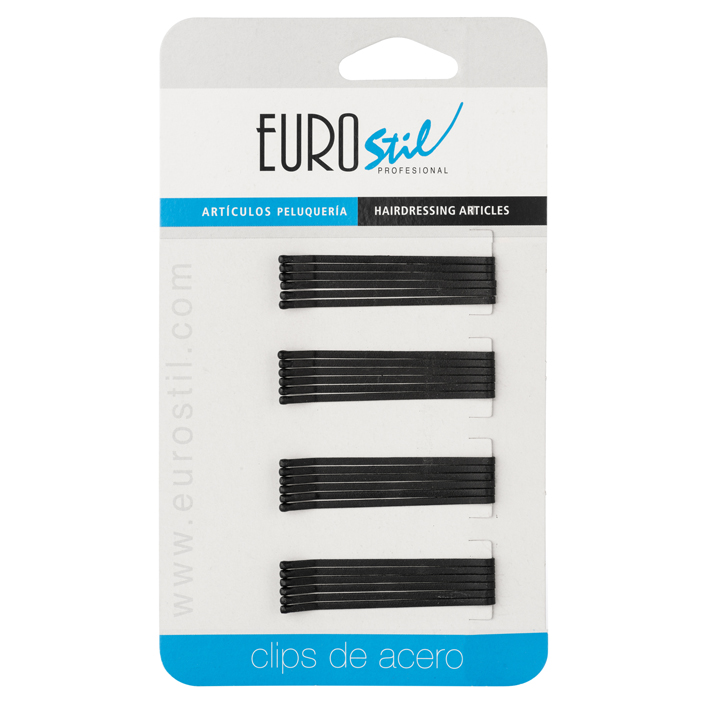 CARTON 24 CLIPS GRIS MATE ANTIDESLIZANTE 50MM - EUROSTIL
