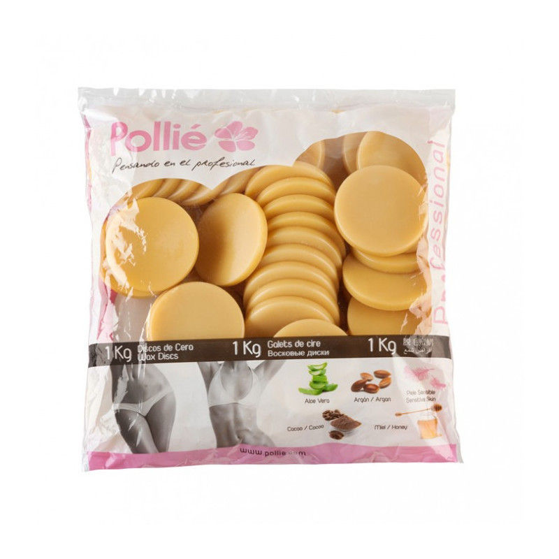 DISCOS DE CERA 1KG MIEL - POLLIÉ