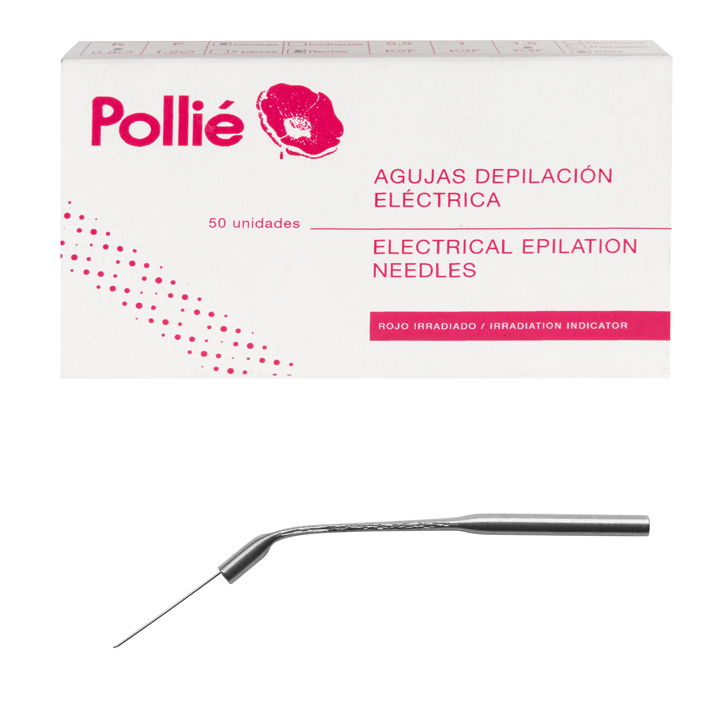 50 AGUJAS DEPILACION 1MM INCLINADA INOX - POLLIÉ