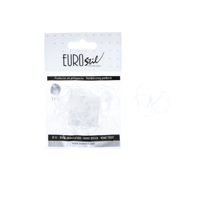 BOLSA DE 50 GOMAS TRANSPARENTES TPU - EUROSTIL