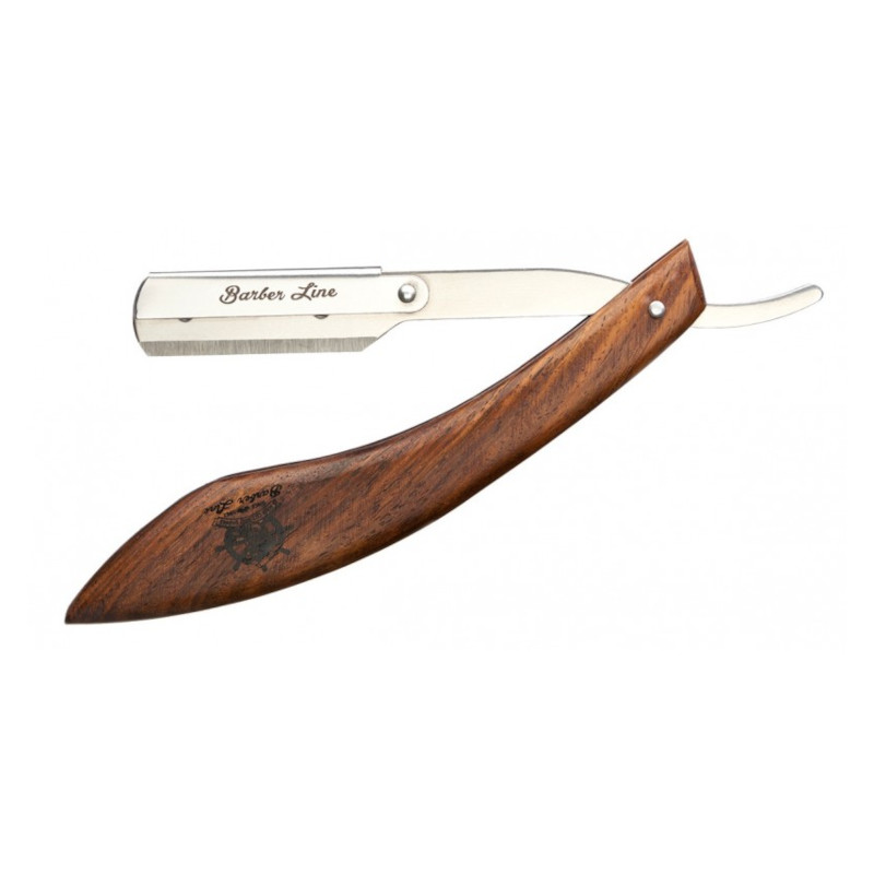 NAVAJA RASURADO MANGO MADERA - BARBER LINE