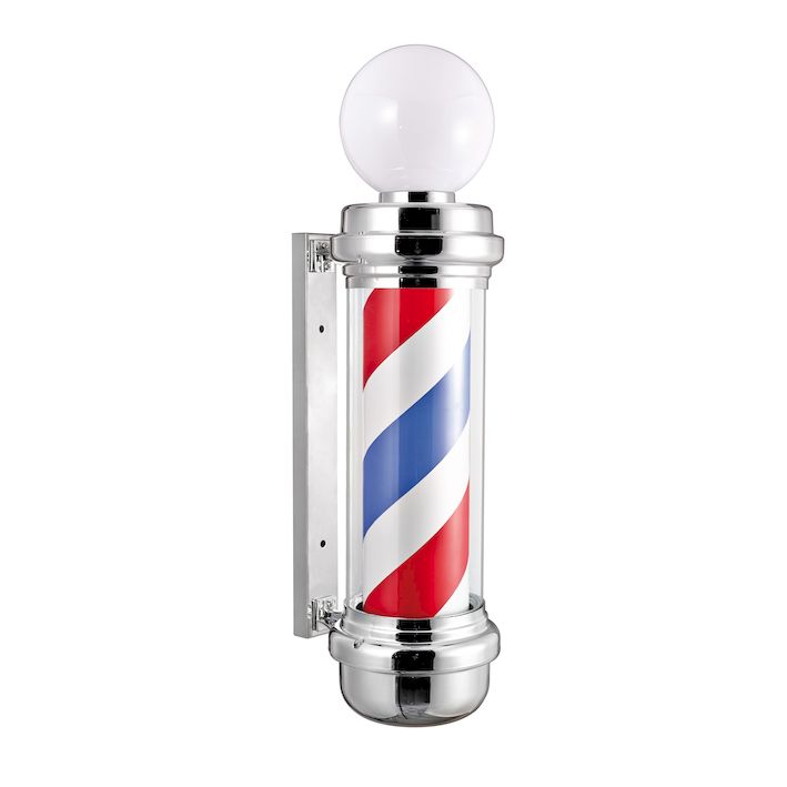 POLO BARBER CROMADO CON ESFERA LUMINOSA - EUROSTIL