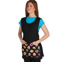 DELANTAL/ESTOLA NEGRO EMOJIS TALLA UNICA - EUROSTIL