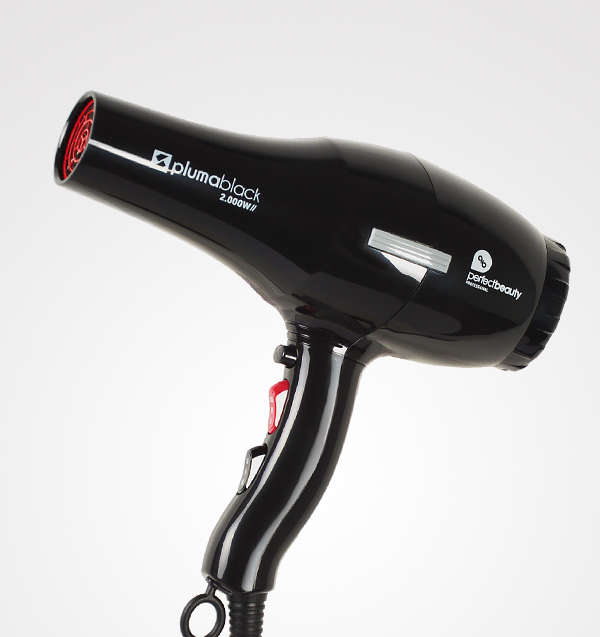 SECADOR PLUMA COLOR NEGRO - PERFECT BEAUTY