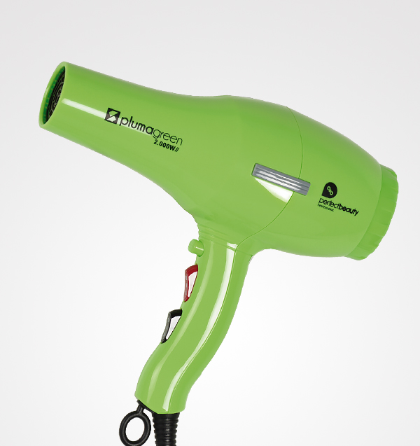 SECADOR PLUMA COLOR VERDE -  PERFECT BEAUTY